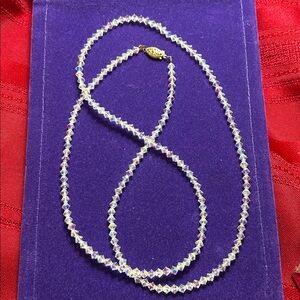 Dazzling Crystal Necklace with Gold Clasp